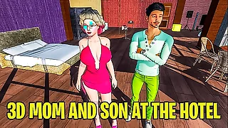 3D stepMom And stepSon In the lead Hotel Room